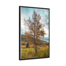 Load image into Gallery viewer, Mountain-view Autumn Tree – Gallery Canvas Wraps, Vertical Frame