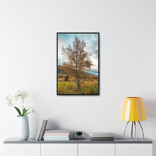 Load image into Gallery viewer, Mountain-view Autumn Tree – Gallery Canvas Wraps, Vertical Frame