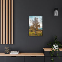 Load image into Gallery viewer, Mountain-view Autumn Tree – Gallery Canvas Wraps, Vertical Frame